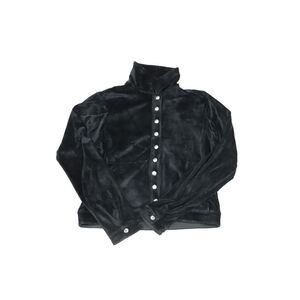Alexa Chung Buttoned Jacket in Black Viscose